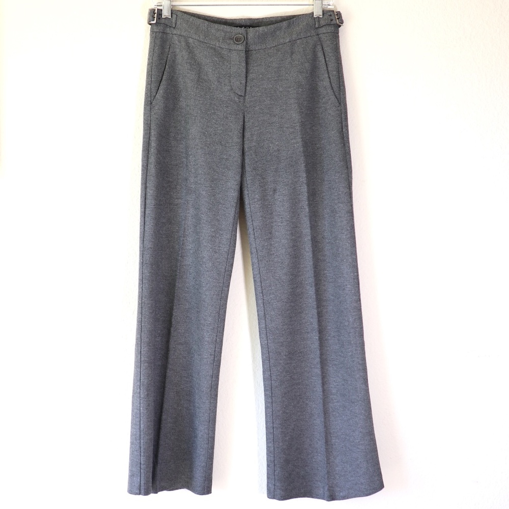 Theory Craze Melange mid-rise grey knit slacks
